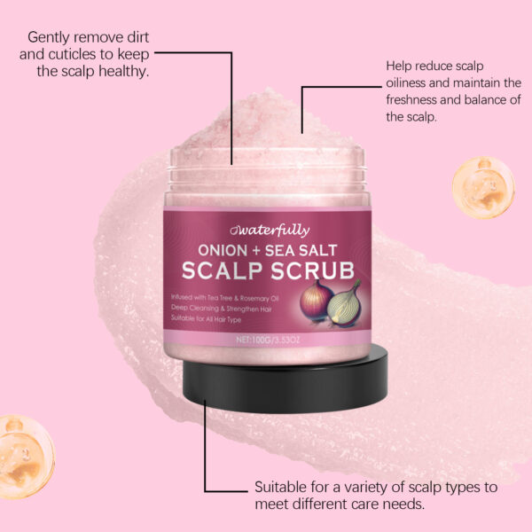 New Arrival Onion and Sea Salt Scalp Scrub Gentle Cleansing Hair Scalp Scrub Scalp Environments Improve Hair Scrub