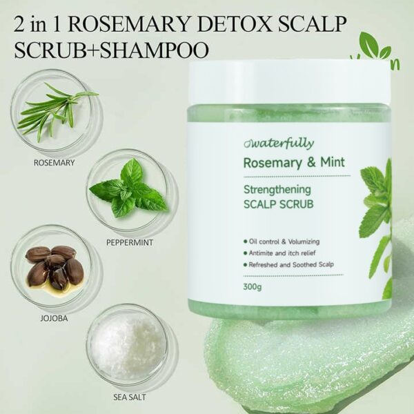 Private Label Anti Dandruff Rosemary Mint Scalp Scrub - Image 3