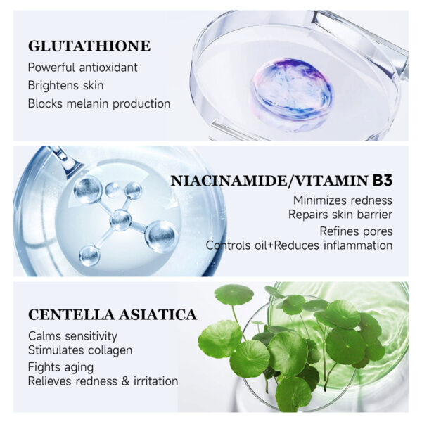 Glutathione Niacinamide Centella Asiatica Anti-age Anti-wrinkle Face Toner - Image 3