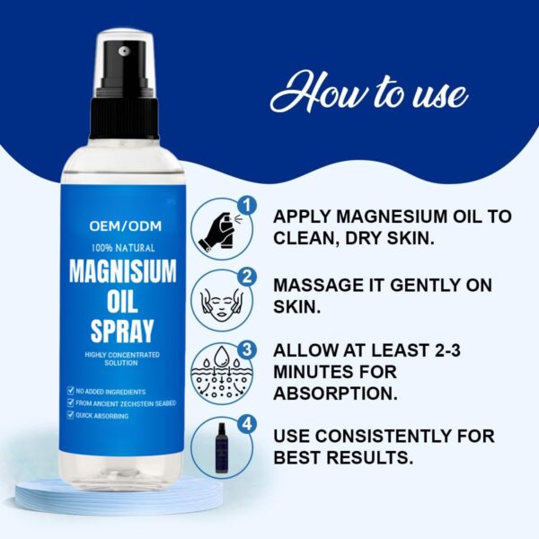 Magnesium oil spray for all body
