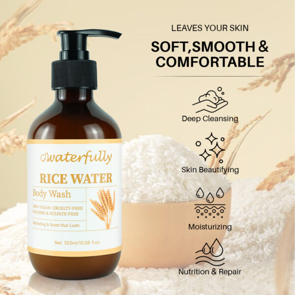 Private label Rice Water Body Wash Show Gel