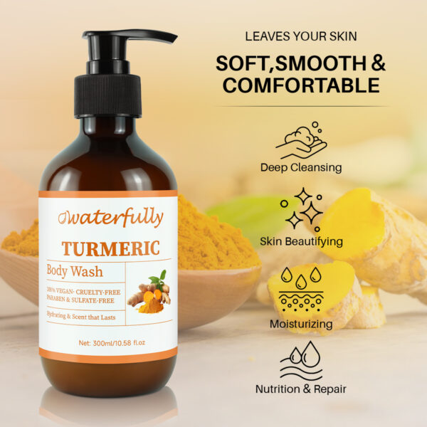 wholesale Turmeric VC whiteningAcne Treatment Body Wash Show Gel