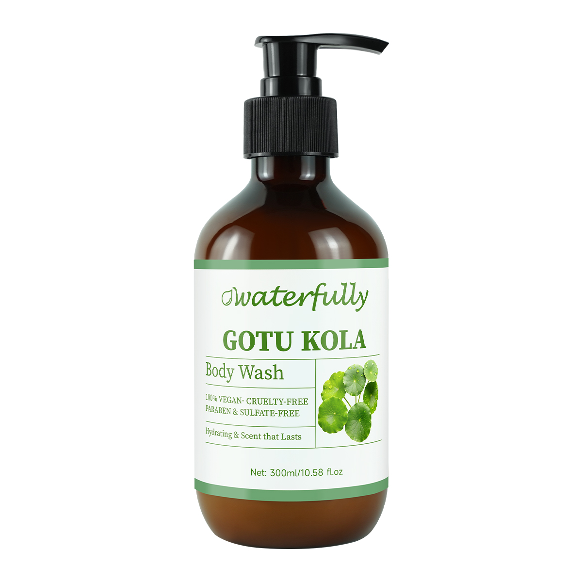 Waterfully Gotu Kola Body Wash | Deep Cleansing & Skin Repair