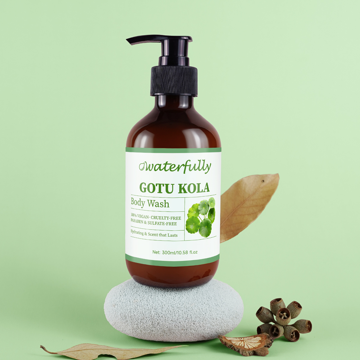 Waterfully Gotu Kola Body Wash | Deep Cleansing & Skin Repair - Image 2