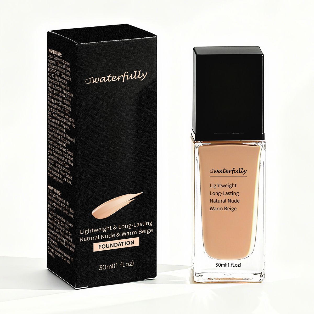Creamy Hydrating Foundation | Lightweight Full Coverage · Natural Finish