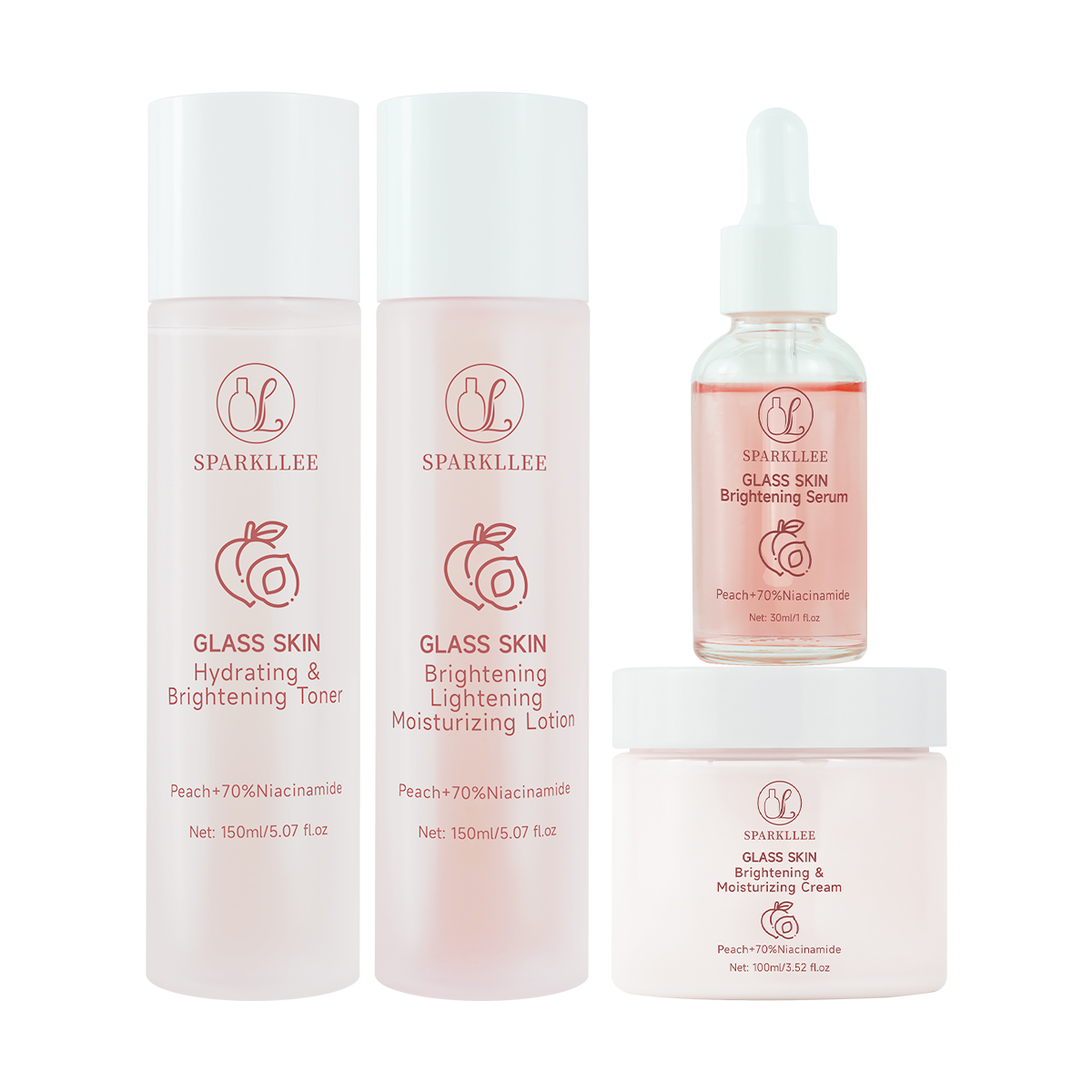 Glass Skin Peach & Niacinamide Set | Brightening · Moisturizing · Oil Balance