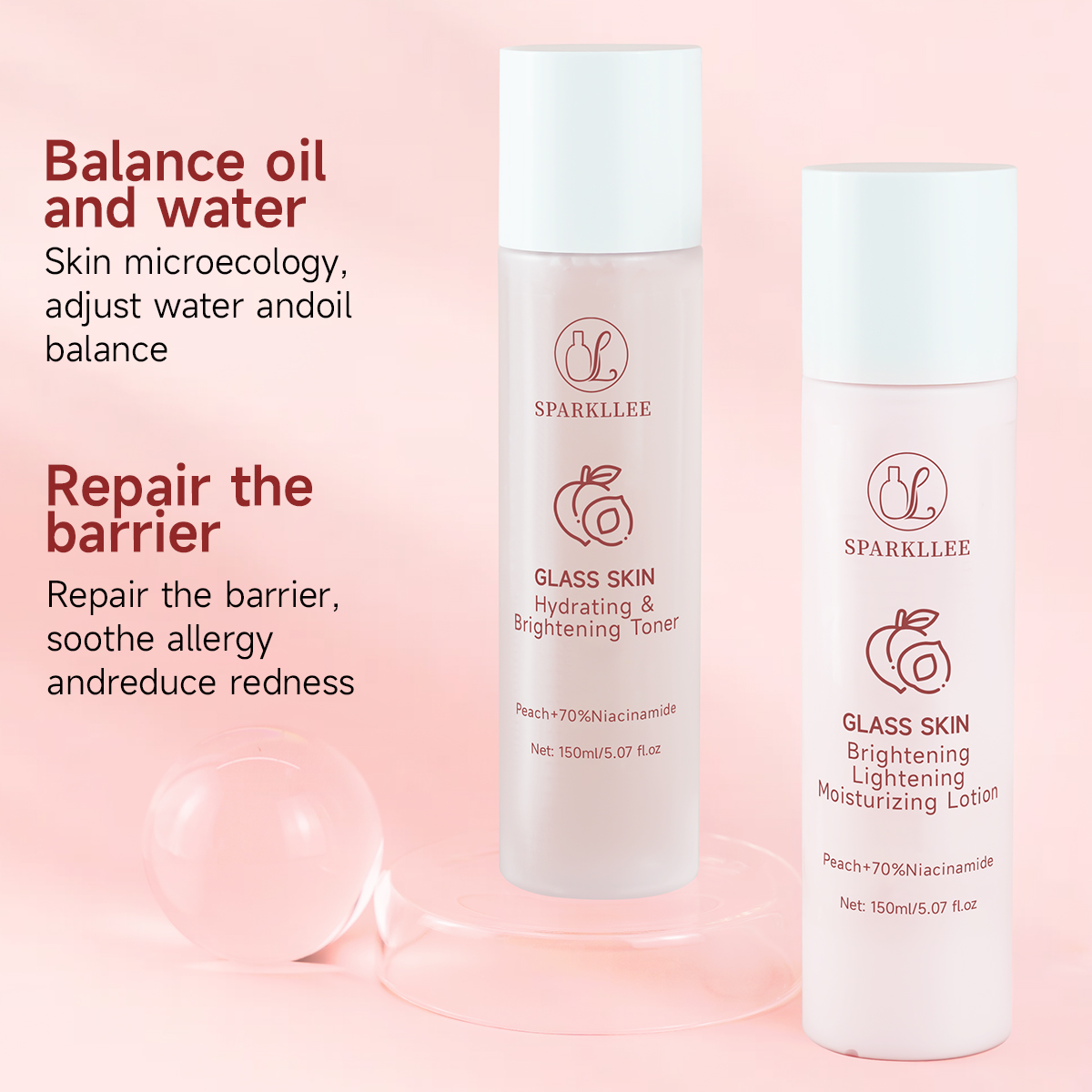 Glass Skin Peach & Niacinamide Set | Brightening · Moisturizing · Oil Balance - Image 7