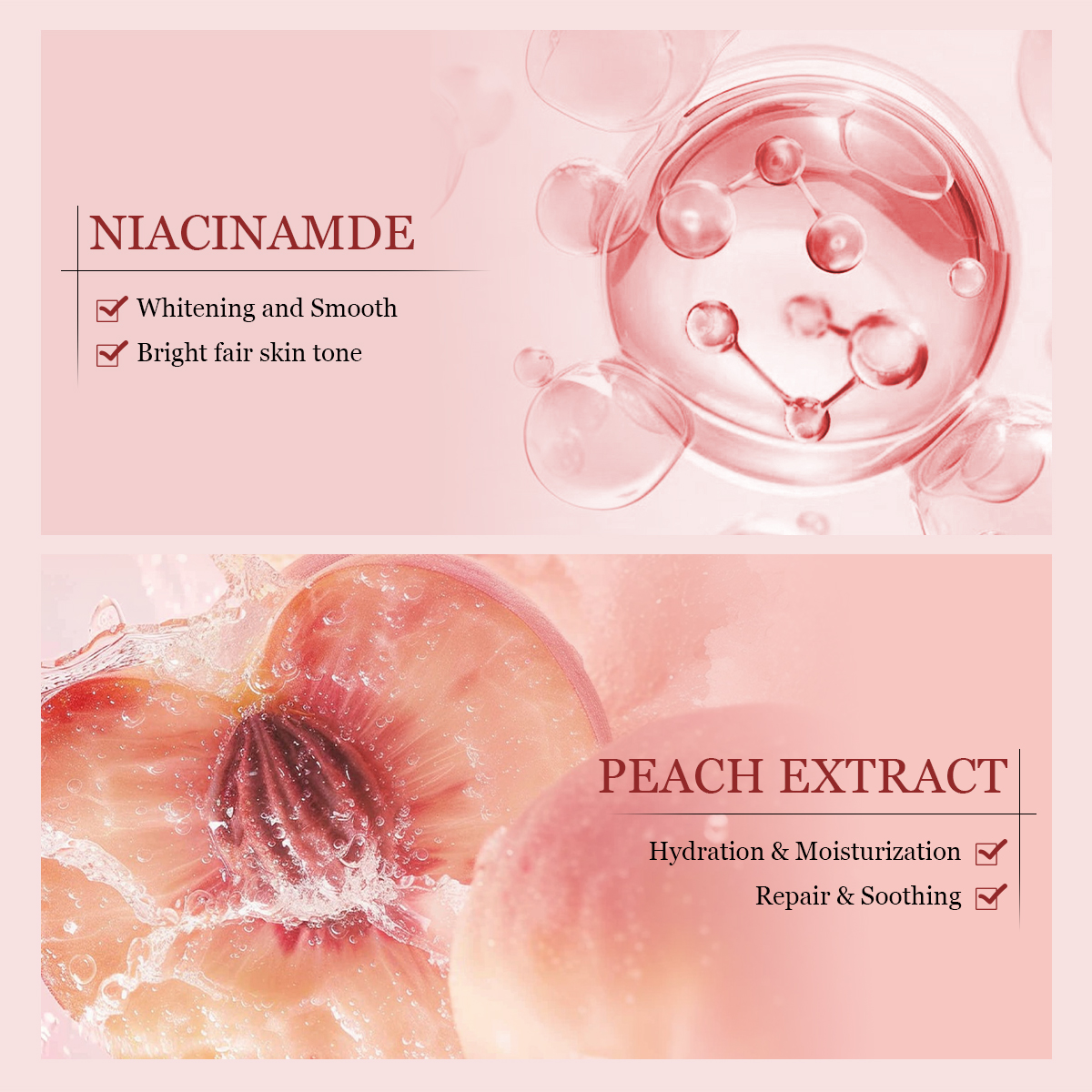Glass Skin Peach & Niacinamide Set | Brightening · Moisturizing · Oil Balance - Image 2