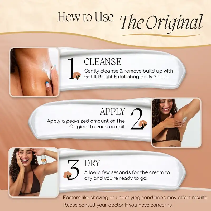 Advanced Underarm Brightening Deodorant Cream with Alpha Arbutin & Niacinamide - Image 5