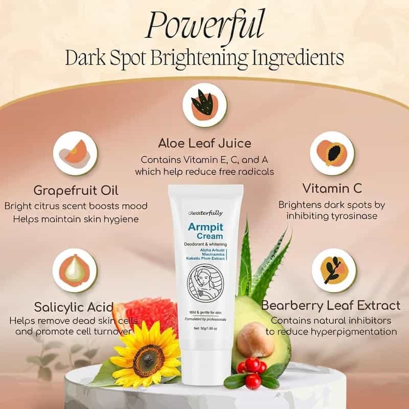 Advanced Underarm Brightening Deodorant Cream with Alpha Arbutin & Niacinamide - Image 3