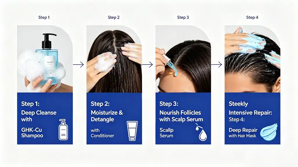 does ghk cu help with dandruff GHK-Cu Copper Peptide Hair Care Set