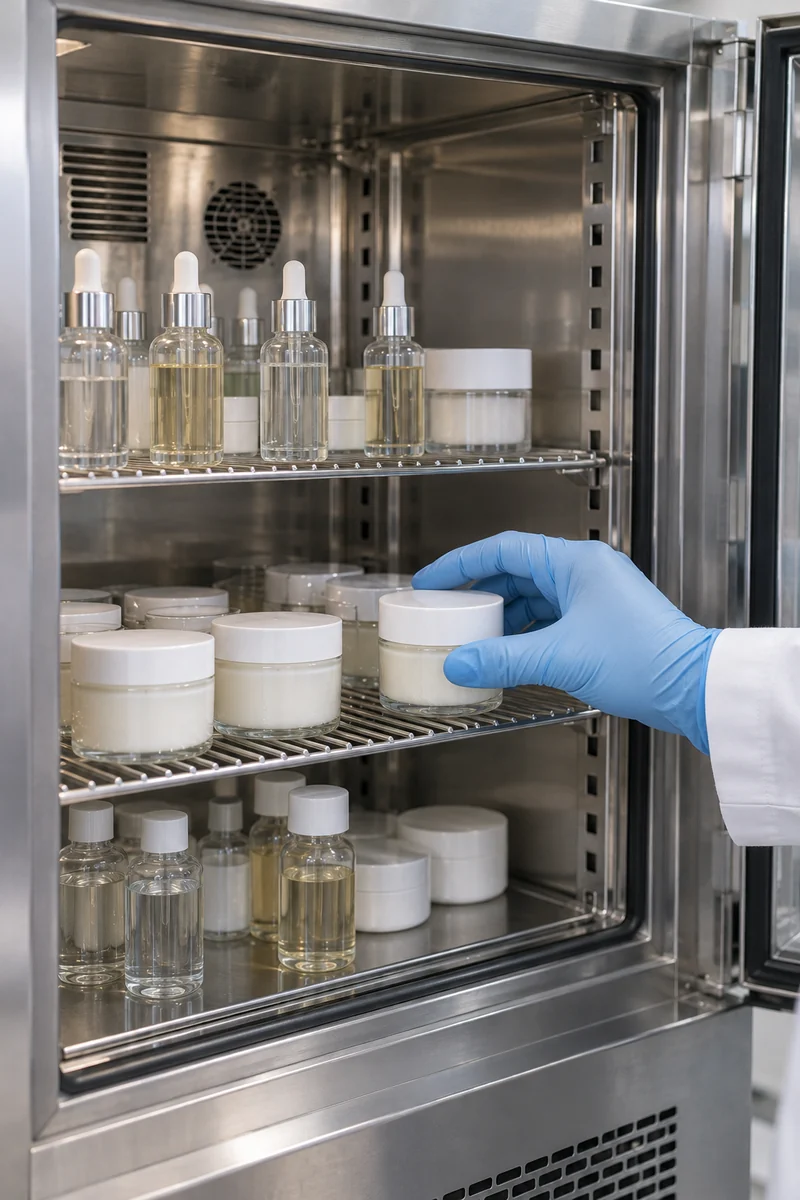 Cosmetic formula stability testing