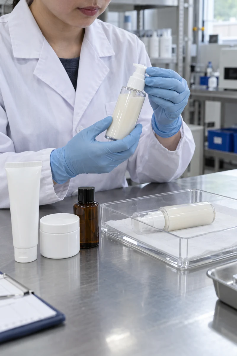 Cosmetic formula and packaging compatibility testing