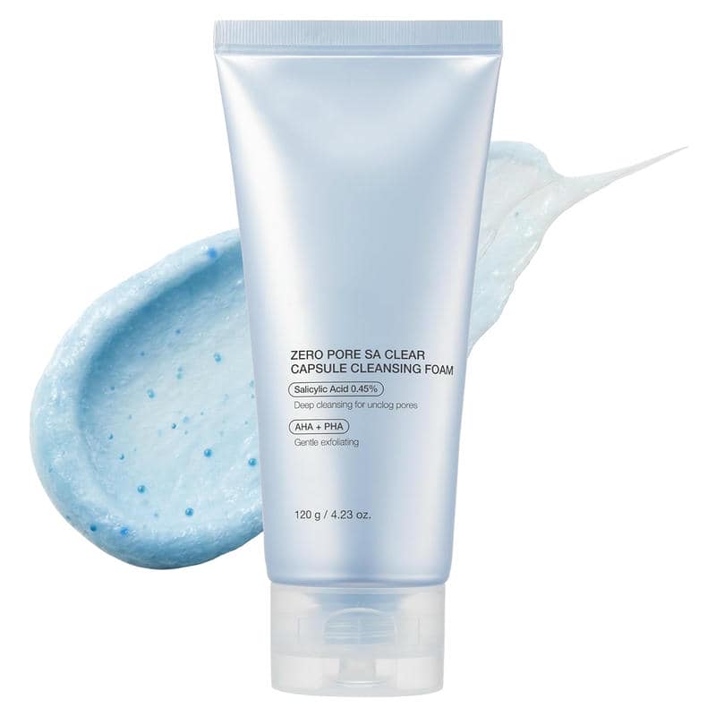 Private Label Salicylic Acid Blue Capsule Foam Cleanser