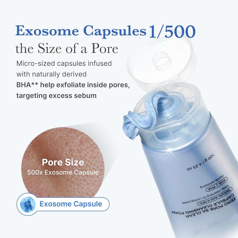 Private Label Salicylic Acid Blue Capsule Foam Cleanser - Image 5