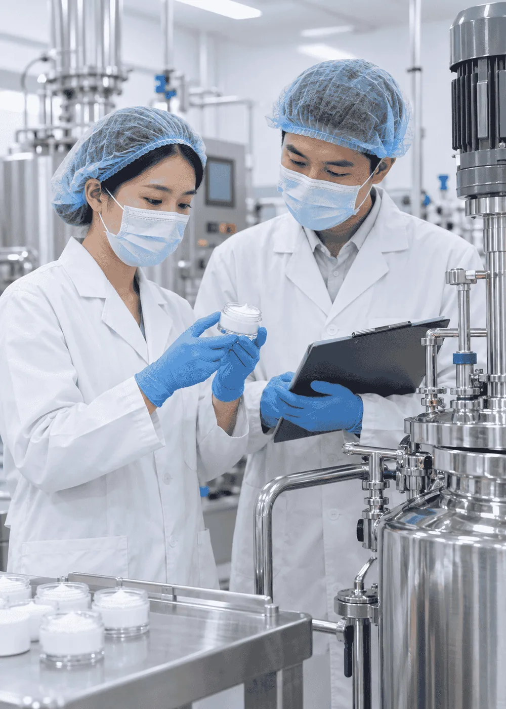 Qiaomei specialist evaluating a product sample